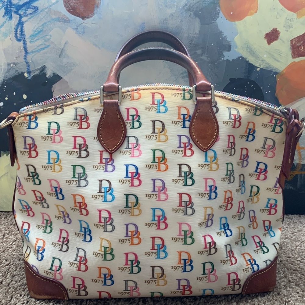Dooney & Bourke 1975 Rainbow Satchel Purse